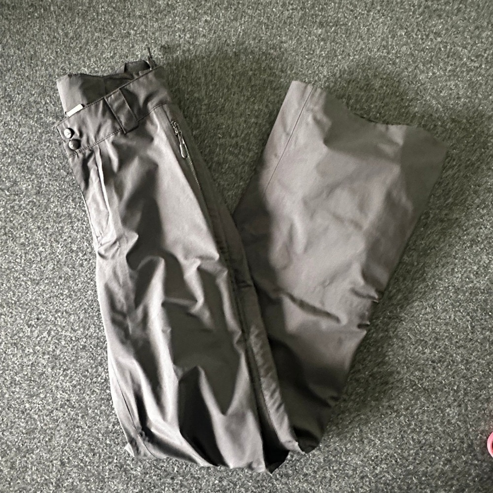 LL Bean Womens XXS Reg BLACK Waterproof Snow Ski Pants Full Side Zip 500011